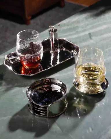 Juliska Graham Stainless Steel Coasters | Thumbnail 3 Juliska Graham Stainless Steel Coasters | Thumbnail 3