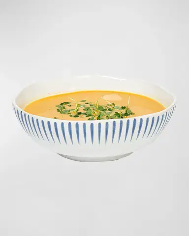 Juliska Sitio Stripe Delft Blue Coupe Bowl | Thumbnail 2 Juliska Sitio Stripe Delft Blue Coupe Bowl | Thumbnail 2