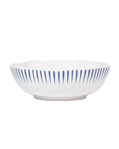 Juliska Sitio Stripe Delft Blue Coupe Bowl | Thumbnail 1 Juliska Sitio Stripe Delft Blue Coupe Bowl | Thumbnail 1
