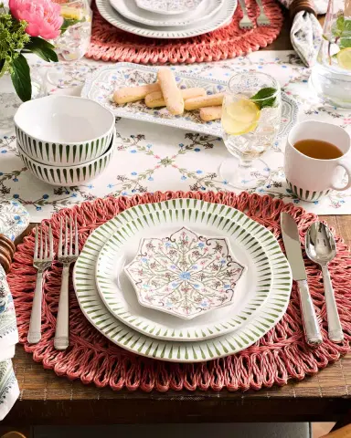 Juliska Sitio Stripe Basil 4-Piece Place Setting, Service for 1 | Thumbnail 4 Juliska Sitio Stripe Basil 4-Piece Place Setting, Service for 1 | Thumbnail 4
