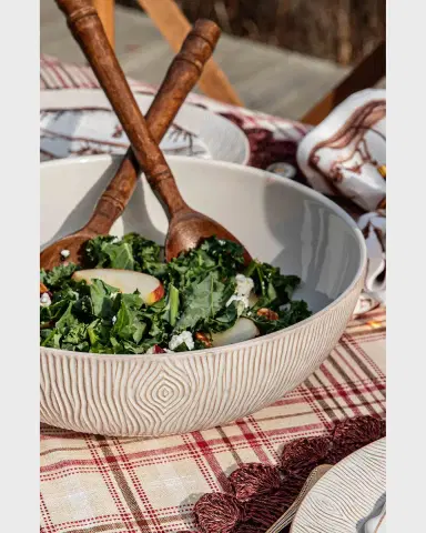 Juliska Blenheim Oak Whitewash 12" Serving Bowl | Thumbnail 3 Juliska Blenheim Oak Whitewash 12" Serving Bowl | Thumbnail 3