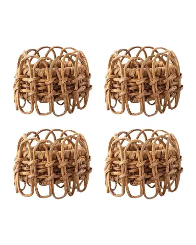 Juliska Provence Rattan Whitewash Napkin Rings, Set of 4 | Thumbnail 1 Juliska Provence Rattan Whitewash Napkin Rings, Set of 4 | Thumbnail 1