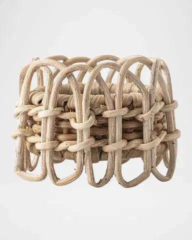 Juliska Provence Rattan Whitewash Napkin Rings, Set of 4 | Thumbnail 2 Juliska Provence Rattan Whitewash Napkin Rings, Set of 4 | Thumbnail 2