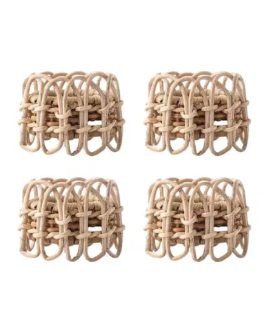 Juliska Provence Rattan Whitewash Napkin Rings, Set of 4 | Thumbnail 1 Juliska Provence Rattan Whitewash Napkin Rings, Set of 4 | Thumbnail 1