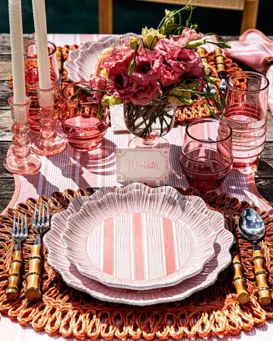 Juliska Cabana Stripe Melamine Dinner Plates | Thumbnail 5 Juliska Cabana Stripe Melamine Dinner Plates | Thumbnail 5