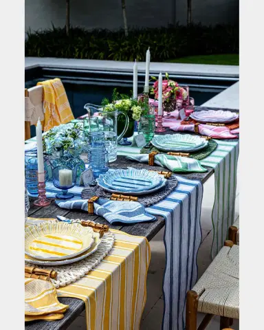 Juliska Cabana Stripe Table Runner, 18" x 90" | Thumbnail 3 Juliska Cabana Stripe Table Runner, 18" x 90" | Thumbnail 3