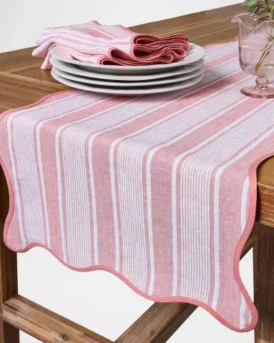 Juliska Cabana Stripe Table Runner, 18" x 90" | Thumbnail 1 Juliska Cabana Stripe Table Runner, 18" x 90" | Thumbnail 1