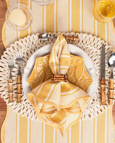 Juliska Cabana Stripe Table Runner, 18" x 90" | Thumbnail 4 Juliska Cabana Stripe Table Runner, 18" x 90" | Thumbnail 4