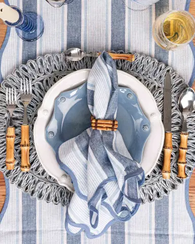 Juliska Cabana Stripe Table Runner, 18" x 90" | Thumbnail 4 Juliska Cabana Stripe Table Runner, 18" x 90" | Thumbnail 4