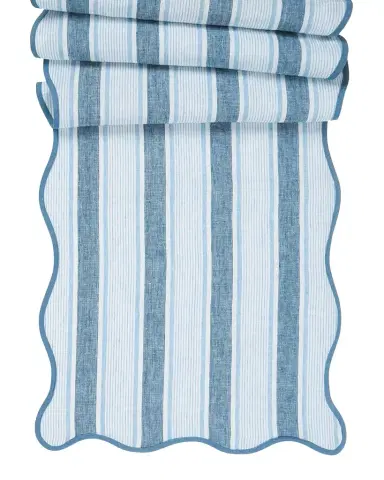 Juliska Cabana Stripe Table Runner, 18" x 90" | Thumbnail 1 Juliska Cabana Stripe Table Runner, 18" x 90" | Thumbnail 1