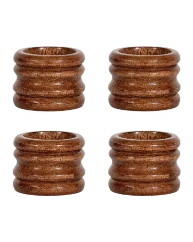 Juliska Bilbao Wood Napkin Rings, Set of 4 | Thumbnail 1 Juliska Bilbao Wood Napkin Rings, Set of 4 | Thumbnail 1