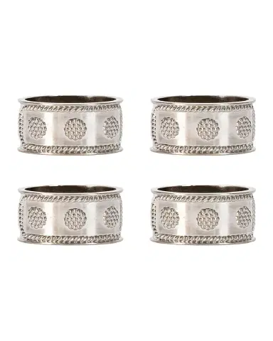 Juliska Berry & Thread Silver Napkin Ring, Set of 4 | Thumbnail 1 Juliska Berry & Thread Silver Napkin Ring, Set of 4 | Thumbnail 1