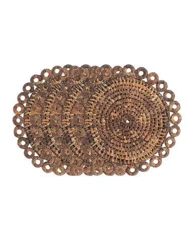 Juliska Rustic Ring Natural Placemats, Set of 4 | Thumbnail 1 Juliska Rustic Ring Natural Placemats, Set of 4 | Thumbnail 1