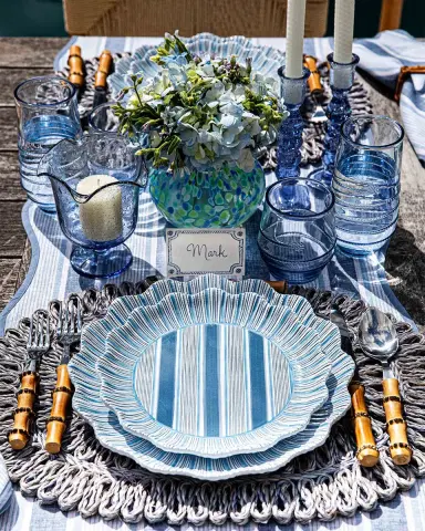 Juliska Cabana Stripe Melamine Dessert/Salad Plates | Thumbnail 4 Juliska Cabana Stripe Melamine Dessert/Salad Plates | Thumbnail 4