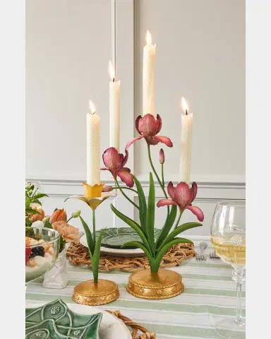 Juliska Meadow Walk Iris 9" Candlestick | Thumbnail 2 Juliska Meadow Walk Iris 9" Candlestick | Thumbnail 2