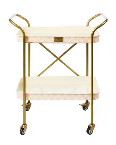 MacKenzie-Childs Rosy Check 2-Tier Kitchen Cart | Thumbnail 1 MacKenzie-Childs Rosy Check 2-Tier Kitchen Cart | Thumbnail 1