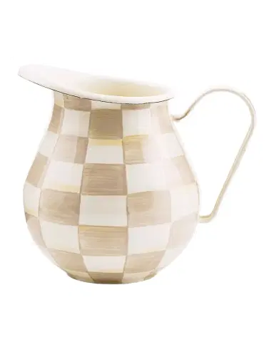 MacKenzie-Childs Mocha Check Pitcher, 3 Qt. | Thumbnail 1 MacKenzie-Childs Mocha Check Pitcher, 3 Qt. | Thumbnail 1