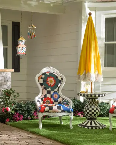 MacKenzie-Childs Outdoor Courtly Umbrella Stand Side Table | Thumbnail 4 MacKenzie-Childs Outdoor Courtly Umbrella Stand Side Table | Thumbnail 4