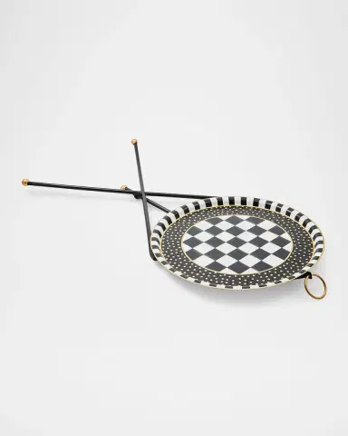 MacKenzie-Childs Tilt Top Black Tripod Table | Thumbnail 2 MacKenzie-Childs Tilt Top Black Tripod Table | Thumbnail 2