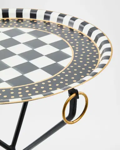 MacKenzie-Childs Tilt Top Black Tripod Table | Thumbnail 3 MacKenzie-Childs Tilt Top Black Tripod Table | Thumbnail 3