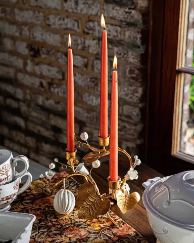Juliska Forest Walk Pumpkin & Vine Triple Candlestick Holder | Thumbnail 3 Juliska Forest Walk Pumpkin & Vine Triple Candlestick Holder | Thumbnail 3