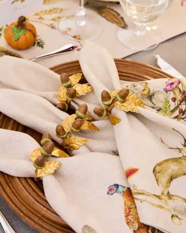 Juliska Forest Walk Acorn Napkin Rings, Set of 4 | Thumbnail 4 Juliska Forest Walk Acorn Napkin Rings, Set of 4 | Thumbnail 4