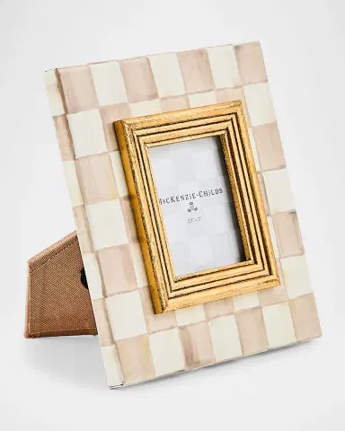 MacKenzie-Childs Mocha Check 2.5" x 3" Picture Frame | Thumbnail 2 MacKenzie-Childs Mocha Check 2.5" x 3" Picture Frame | Thumbnail 2