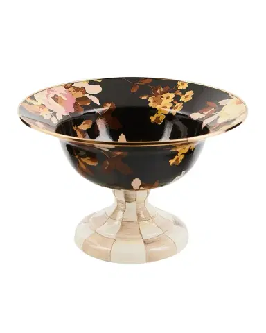 MacKenzie-Childs Wild Rose Mocha Large Compote | Thumbnail 1 MacKenzie-Childs Wild Rose Mocha Large Compote | Thumbnail 1