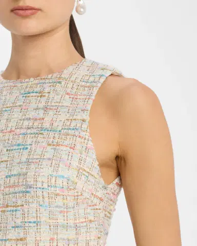 Alice + Olivia Clyde Tweed A-Line Shift Dress | Thumbnail 5 Alice + Olivia Clyde Tweed A-Line Shift Dress | Thumbnail 5