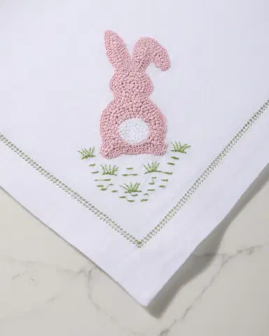 Deborah Rhodes Cottontail Embroidered Napkins, Set of 4 | Thumbnail 2 Deborah Rhodes Cottontail Embroidered Napkins, Set of 4 | Thumbnail 2