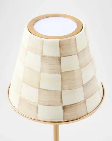 MacKenzie-Childs Mocha Check 13" Rechargeable LED Cafe Table Lamp | Thumbnail 2 MacKenzie-Childs Mocha Check 13" Rechargeable LED Cafe Table Lamp | Thumbnail 2