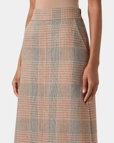 Akris punto Check Wool A-Line Midi Skirt | Thumbnail 5 Akris punto Check Wool A-Line Midi Skirt | Thumbnail 5