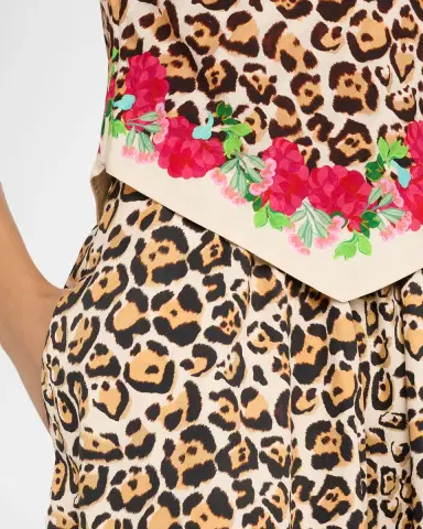 Saloni Pia Leopard Floral Midi Skirt | Thumbnail 5 Saloni Pia Leopard Floral Midi Skirt | Thumbnail 5