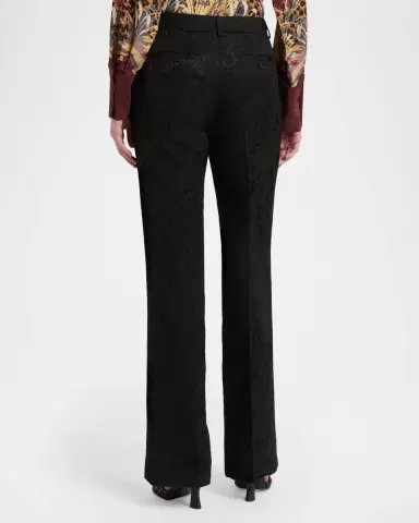 Etro Floral Jacquard Straight-Leg Trousers | Thumbnail 2 Etro Floral Jacquard Straight-Leg Trousers | Thumbnail 2