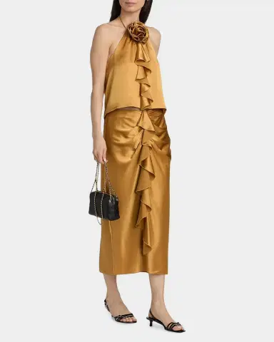 Cinq à Sept Cynthia Silk Midi Skirt | Thumbnail 2 Cinq à Sept Cynthia Silk Midi Skirt | Thumbnail 2
