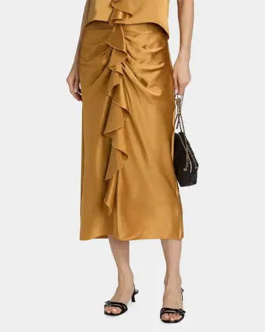 Cinq à Sept Cynthia Silk Midi Skirt | Thumbnail 4 Cinq à Sept Cynthia Silk Midi Skirt | Thumbnail 4