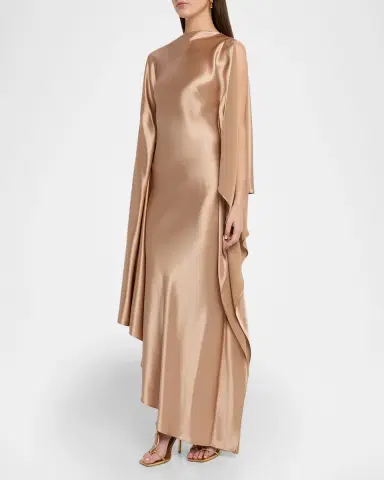 Acler Jarvis Draped Satin Maxi Dress | Thumbnail 4 Acler Jarvis Draped Satin Maxi Dress | Thumbnail 4