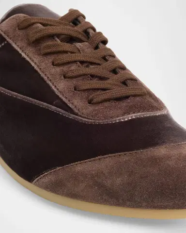Jil Sander Etage Velvet and Suede Low-Top Sneakers | Thumbnail 3 Jil Sander Etage Velvet and Suede Low-Top Sneakers | Thumbnail 3