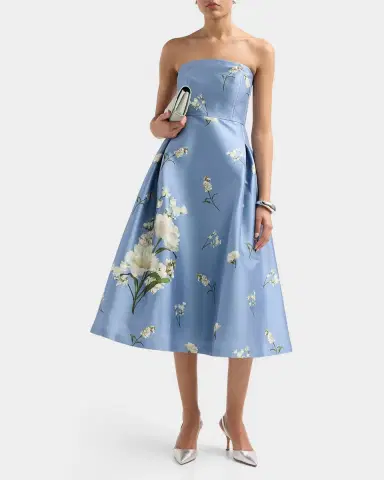 SACHIN BABI Shay Strapless Floral-Print Stretch Mikado Dress | Thumbnail 2 SACHIN BABI Shay Strapless Floral-Print Stretch Mikado Dress | Thumbnail 2