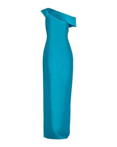 Badgley Mischka One-Shoulder Column Gown | Thumbnail 1 Badgley Mischka One-Shoulder Column Gown | Thumbnail 1