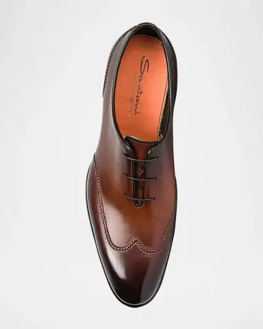 Santoni Men's People Wingtip Leather Oxfords | Thumbnail 5 Santoni Men's People Wingtip Leather Oxfords | Thumbnail 5
