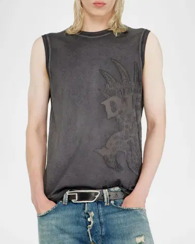 Diesel Men's Jersey Muscle Tank Top | Thumbnail 4 Diesel Men's Jersey Muscle Tank Top | Thumbnail 4