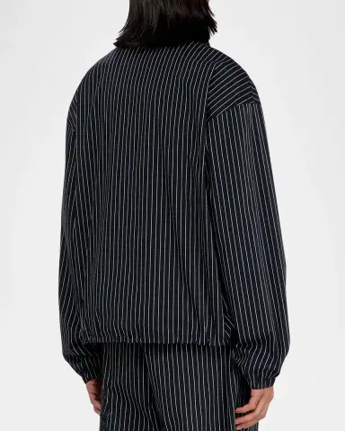 Diesel Men 's Corsar Embroidered Phoenix Pinstripe Blouson | Thumbnail 3 Diesel Men 's Corsar Embroidered Phoenix Pinstripe Blouson | Thumbnail 3