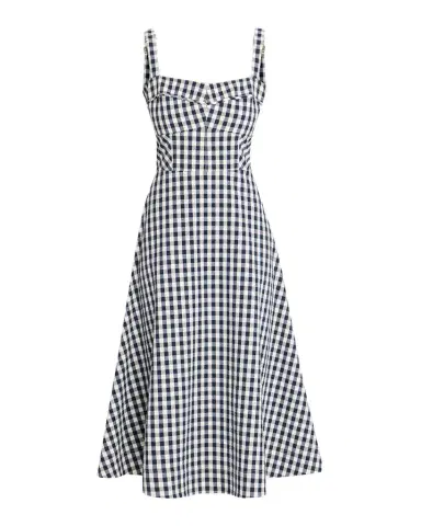 Veronica Beard Aila Gingham A-Line Midi Dress | Thumbnail 1 Veronica Beard Aila Gingham A-Line Midi Dress | Thumbnail 1