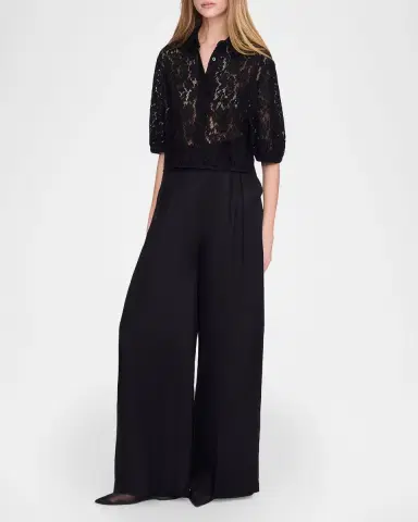 Anine Bing Shayna Lace Crop Top | Thumbnail 2 Anine Bing Shayna Lace Crop Top | Thumbnail 2