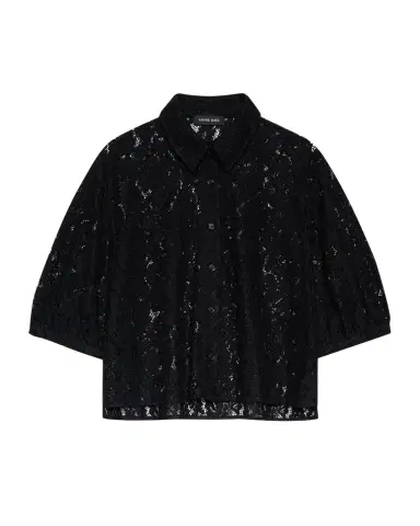 Anine Bing Shayna Lace Crop Top | Thumbnail 1 Anine Bing Shayna Lace Crop Top | Thumbnail 1