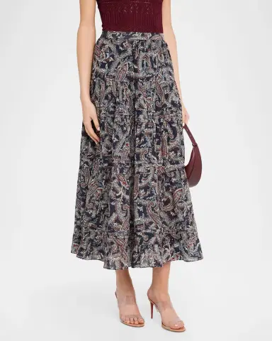 Veronica Beard Heatheralyn Paisley Skirt | Thumbnail 4 Veronica Beard Heatheralyn Paisley Skirt | Thumbnail 4