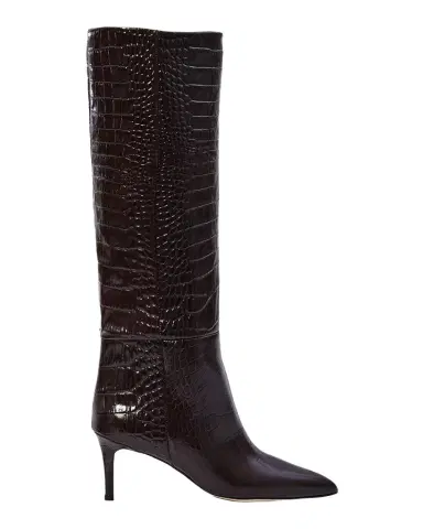 Paris Texas 60mm Croc-Embossed Leather Knee-High Boots | Thumbnail 1 Paris Texas 60mm Croc-Embossed Leather Knee-High Boots | Thumbnail 1