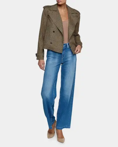 L'Agence Xoey Houndstooth Cropped Trench Coat | Thumbnail 2 L'Agence Xoey Houndstooth Cropped Trench Coat | Thumbnail 2