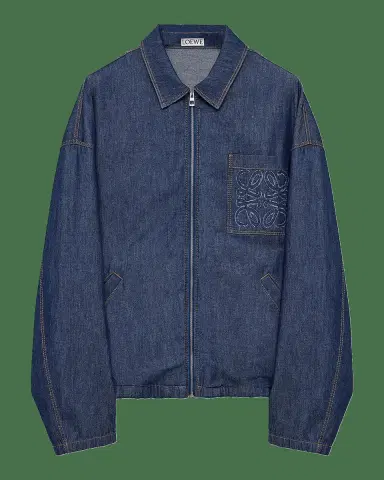 Loewe Men's Denim Zip-Front Jacket | Thumbnail 2 Loewe Men's Denim Zip-Front Jacket | Thumbnail 2